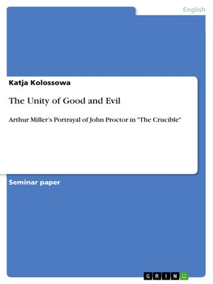 cover image of The Unity of Good and Evil